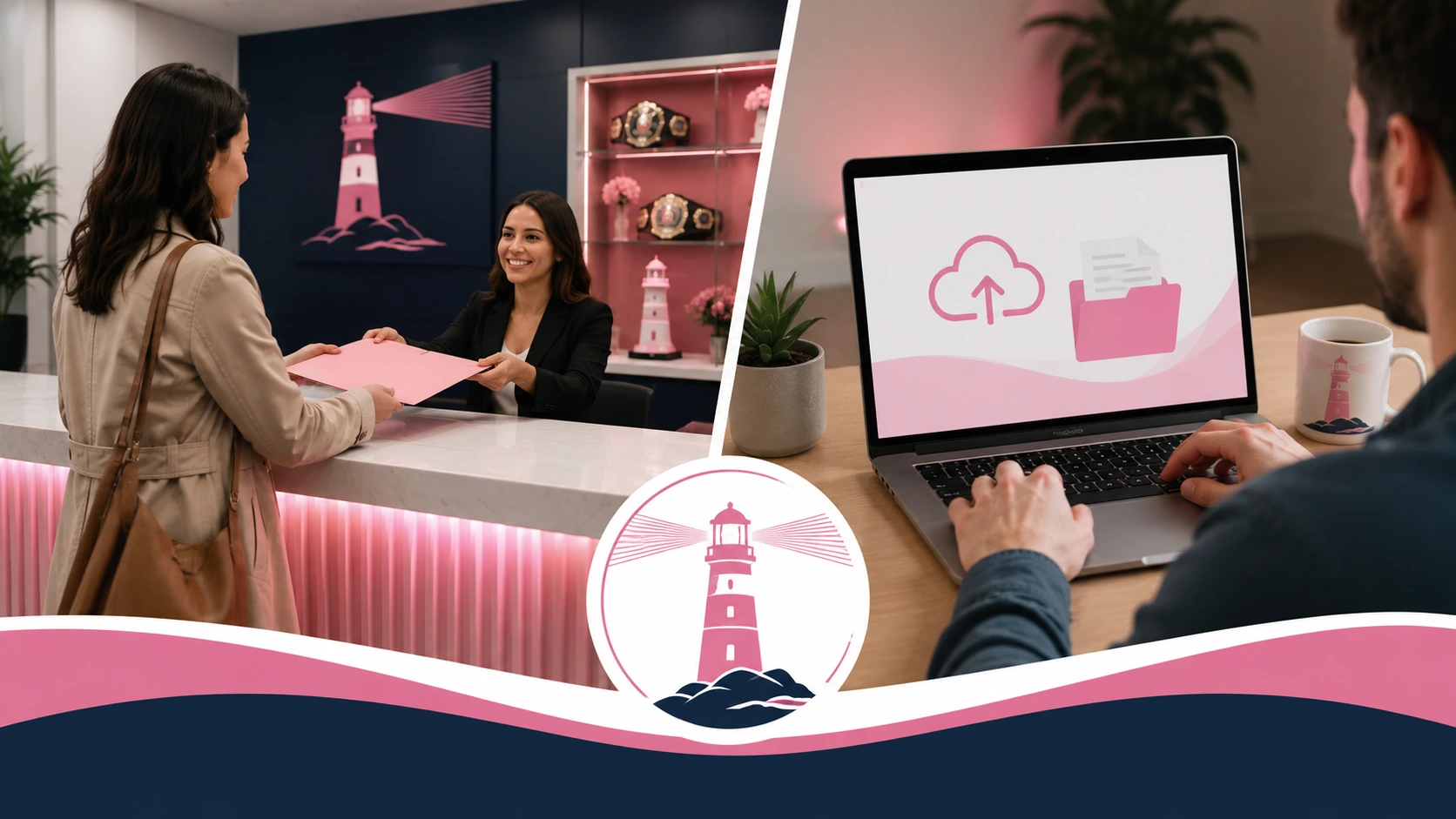 Drop-off or upload tax documents for preparation at Pink Harbor CPA
